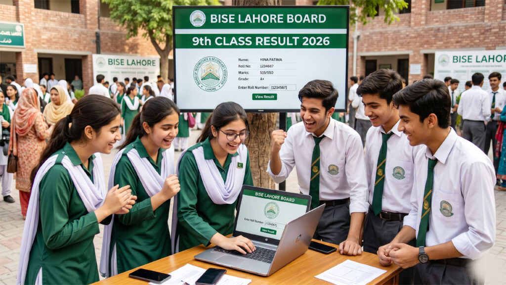 BISE Lahore Board 9th Class Result 2026 by Roll Number