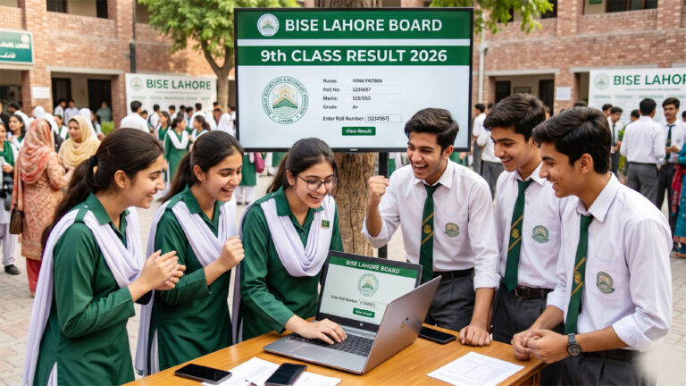 BISE Lahore Board 9th Class Result 2026 by Roll Number