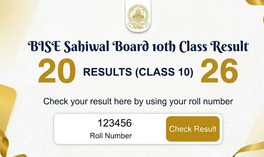 BISE Sahiwal Board 10th Class Result 2026 by Roll Number